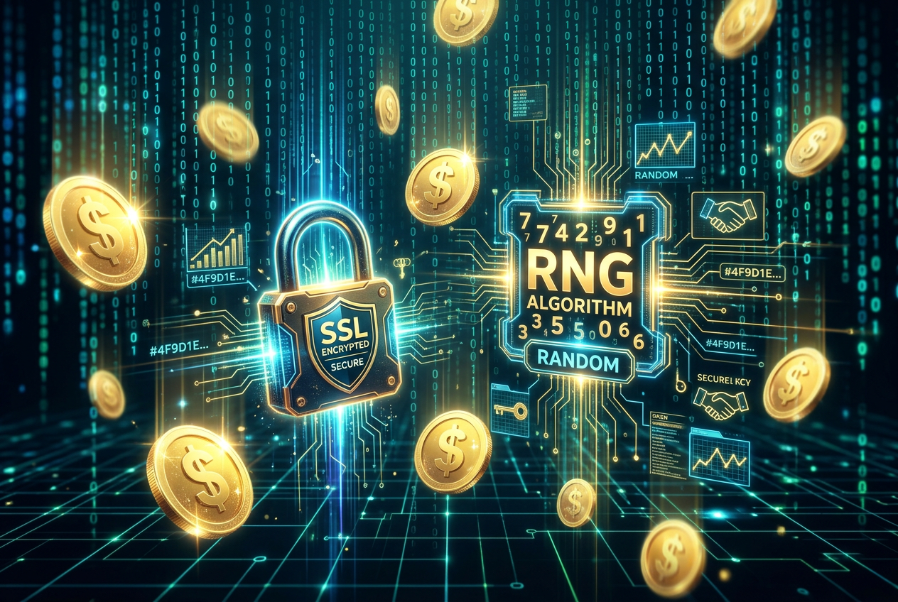 Abstrakcyjna reprezentacja systemów bezpieczeństwa RNG i szyfrowania SSL w kasynach online