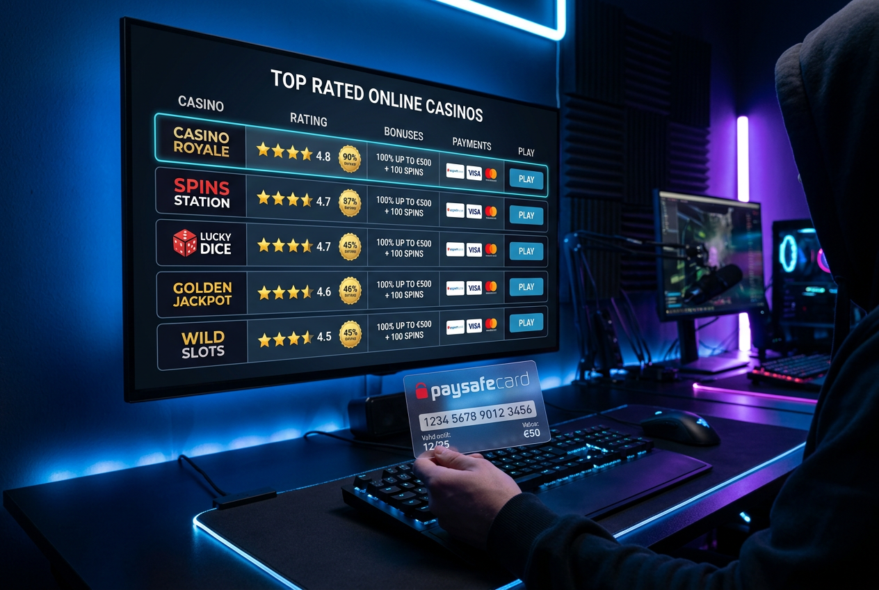 Ranking najlepszych kasyn online z Paysafecard 2026